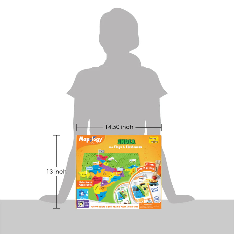 Imagimake Mapology India With Flags and Flash Card