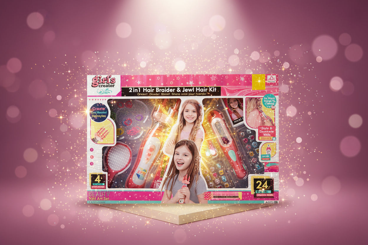 2 in 1 Hair Braider And Jewel Set MBK378