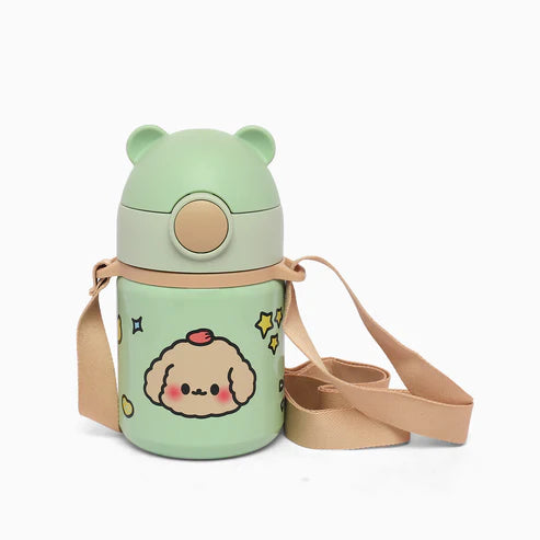 Happy bear insulated vacuum sipper bottle -400 ml