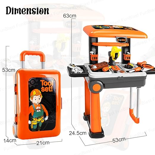 Portable Tool Trolley Set for Kids
