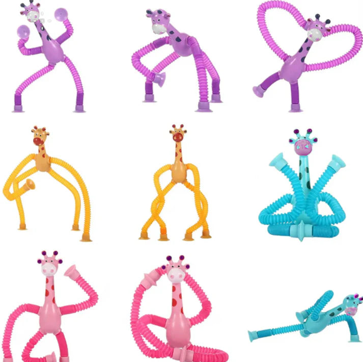Giraffe Pop Tubes (Set Of 4)