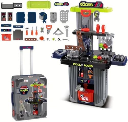 Double Suitcase Beauty/Kitchen/Tools Cool Tools Real Action Play Set.