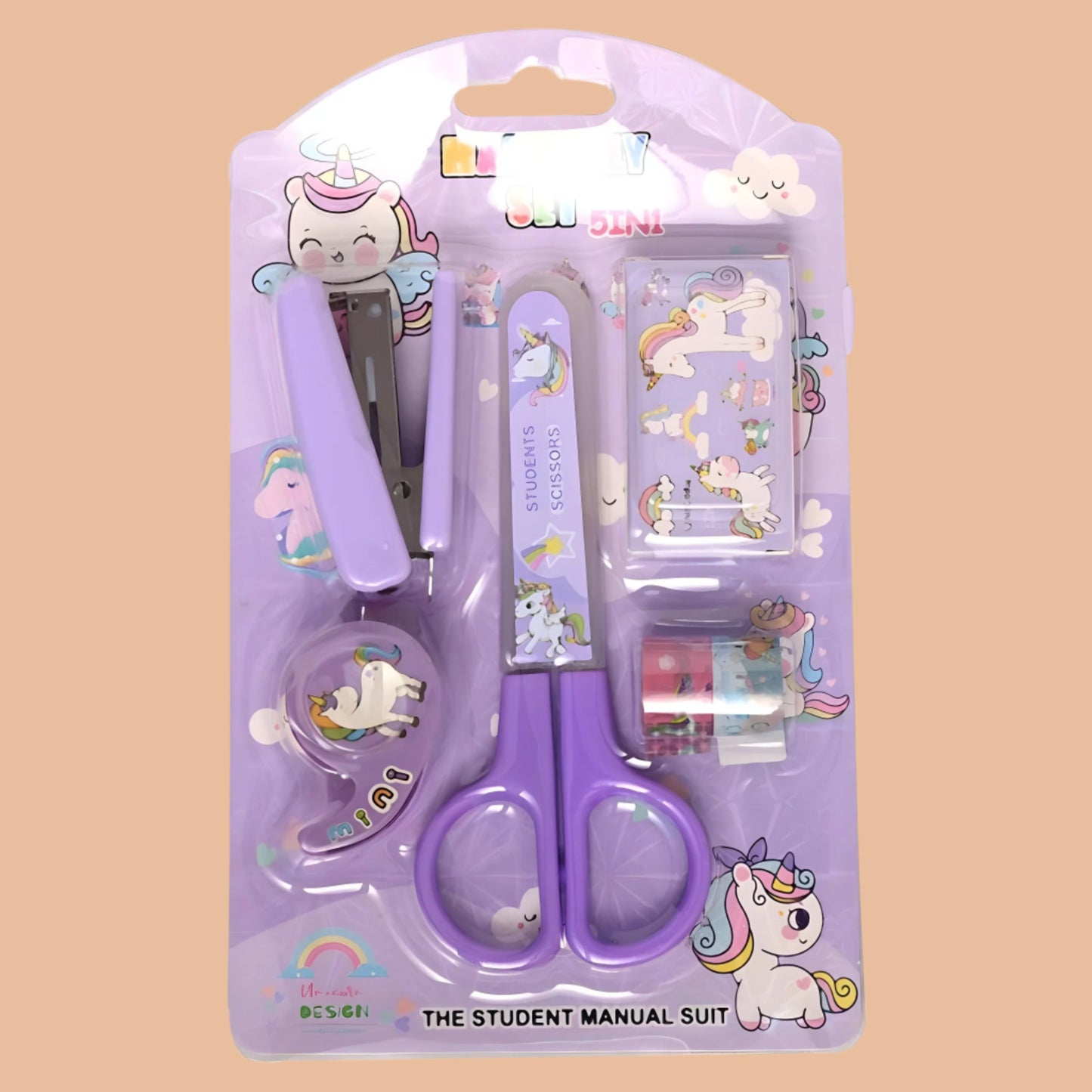 5-in-1 Cartoon Stationery Set