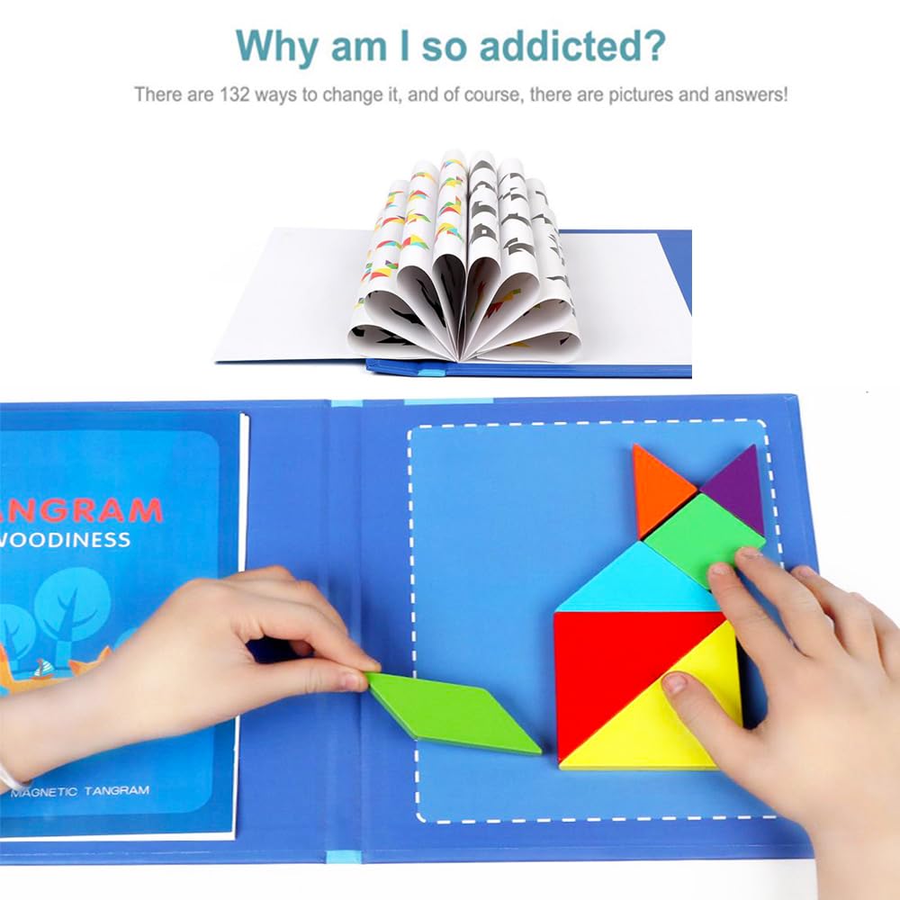 Wooden Magnetic Tangram Book