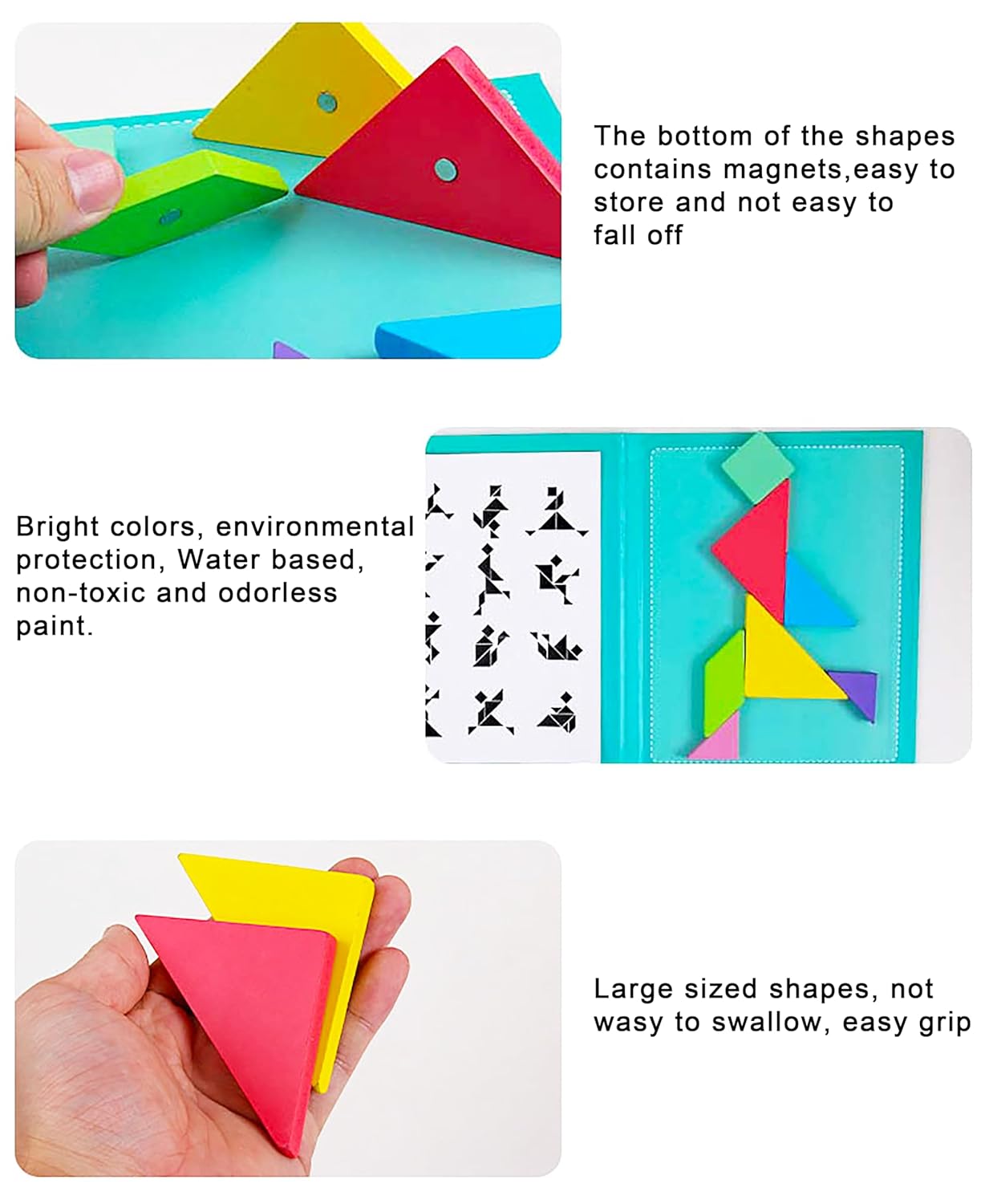 Wooden Magnetic Tangram Book