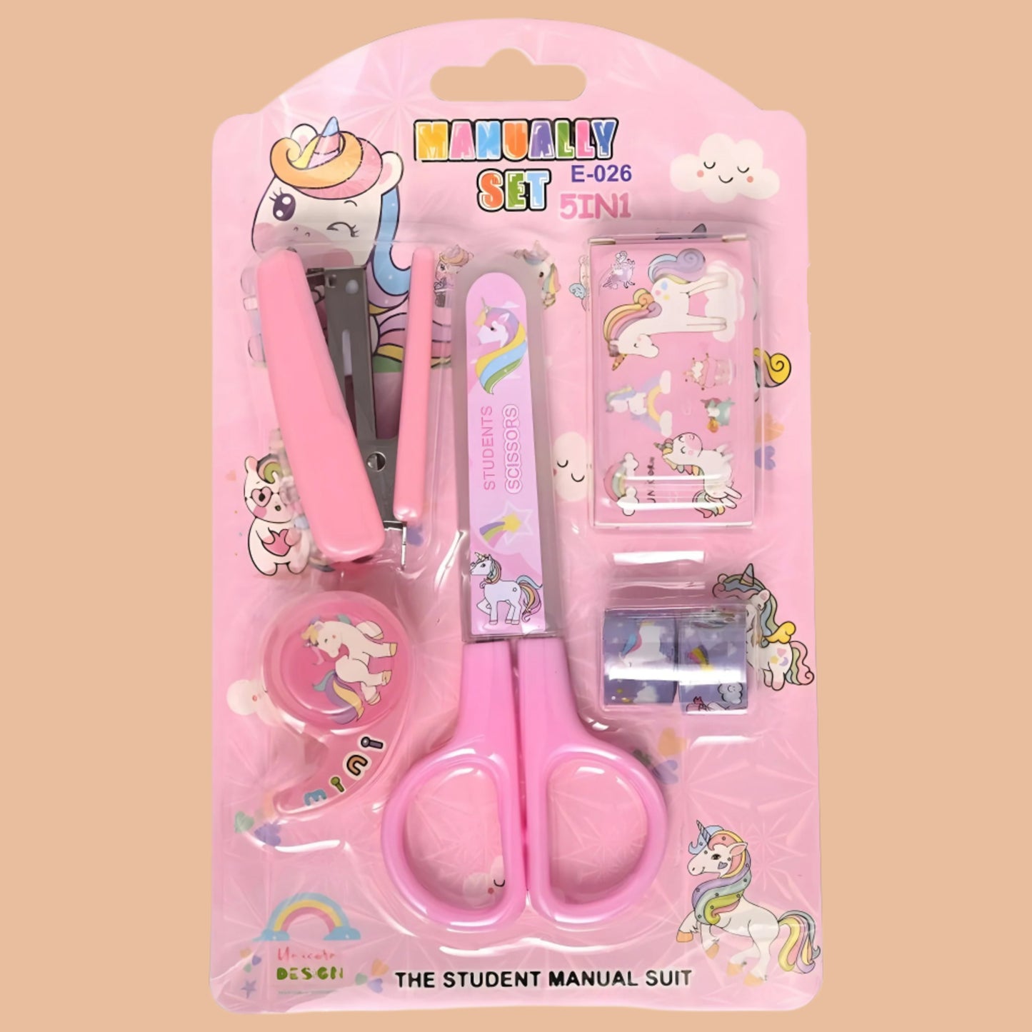5-in-1 Cartoon Stationery Set
