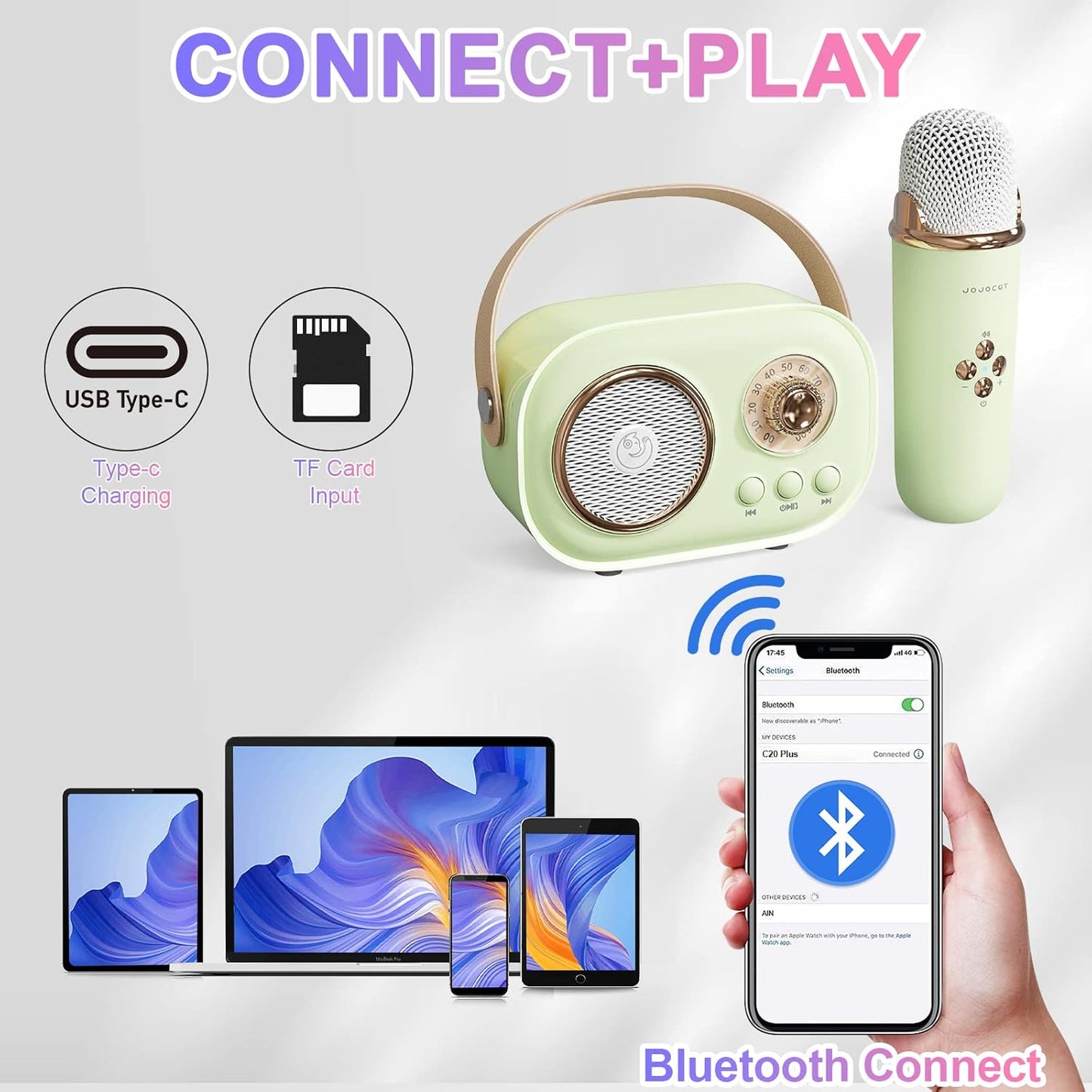 C20 Plus Karaoke Wireless Bluetooth Speaker With Mic