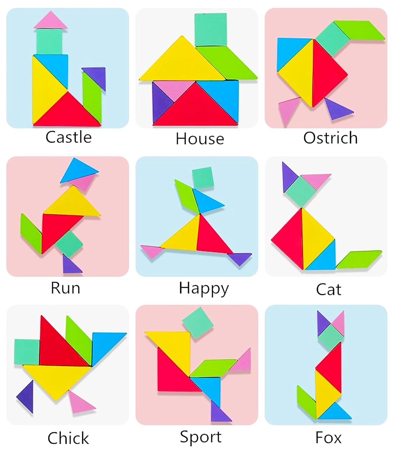 Wooden Magnetic Tangram Book