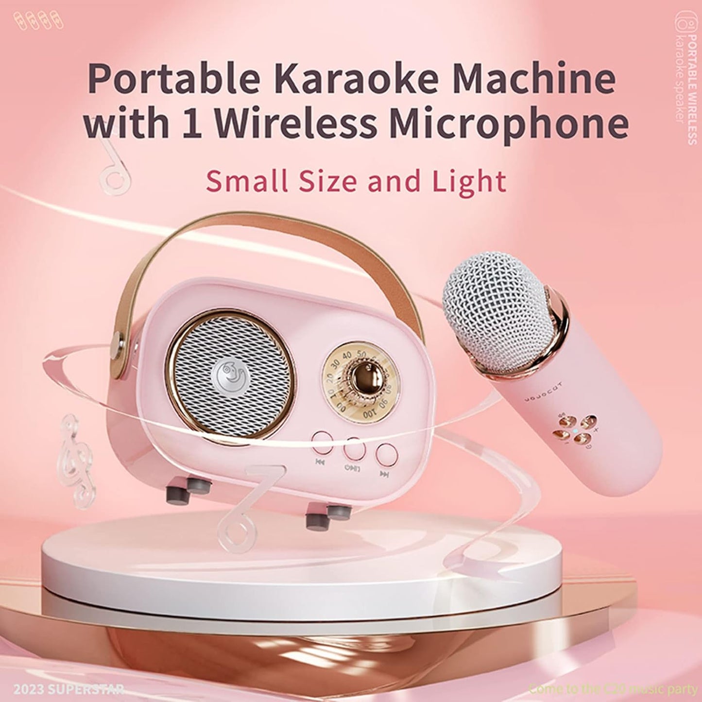 C20 Plus Karaoke Wireless Bluetooth Speaker With Mic