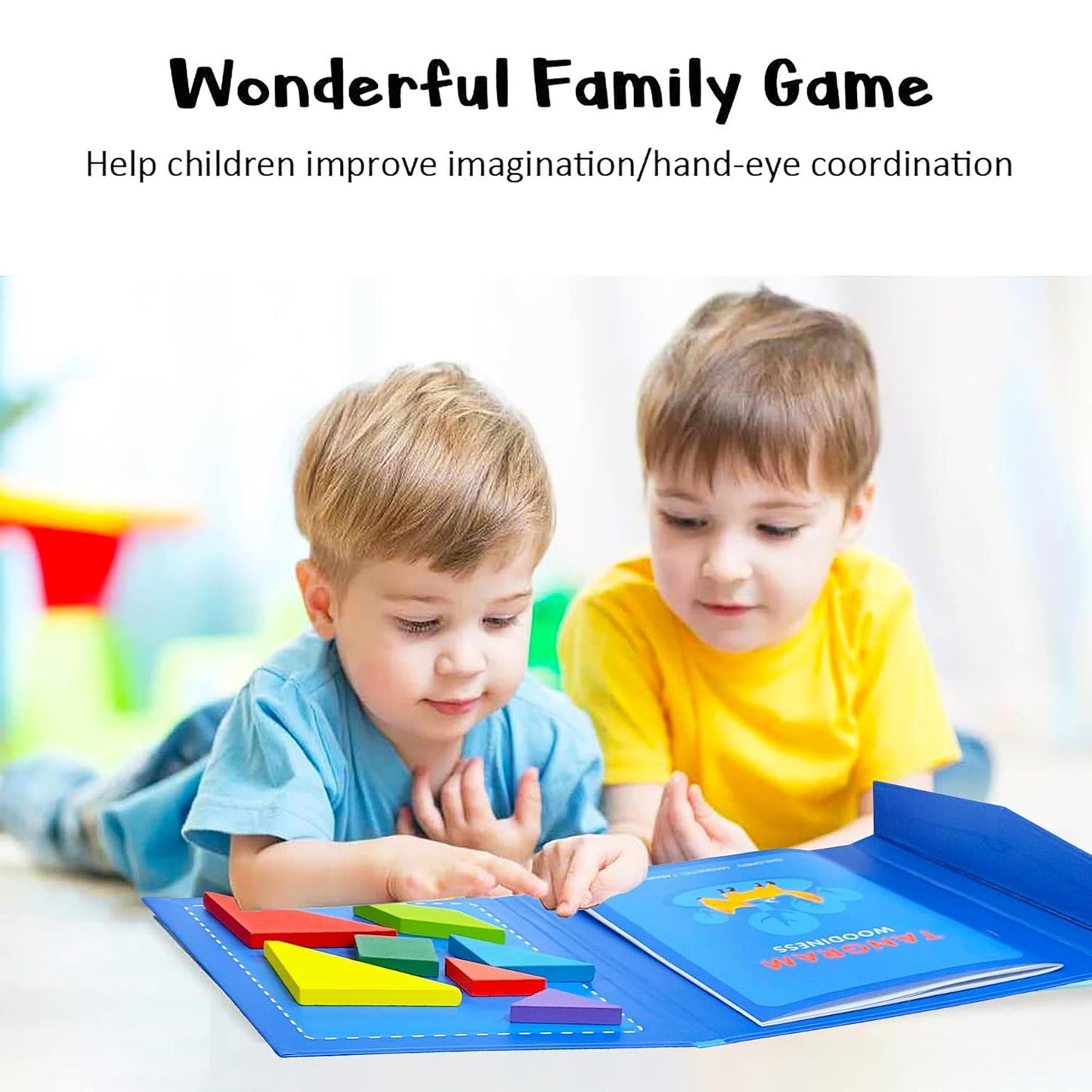 Wooden Magnetic Tangram Book