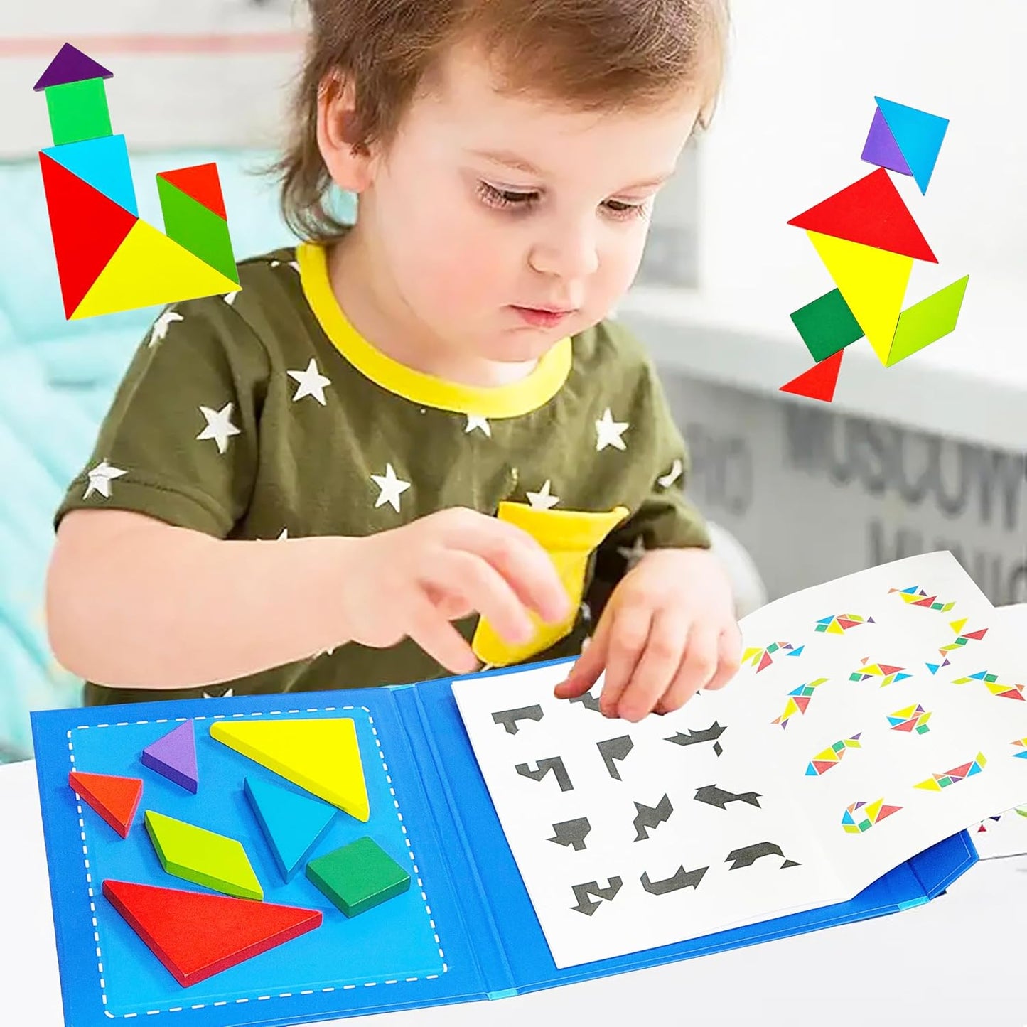 Wooden Magnetic Tangram Book