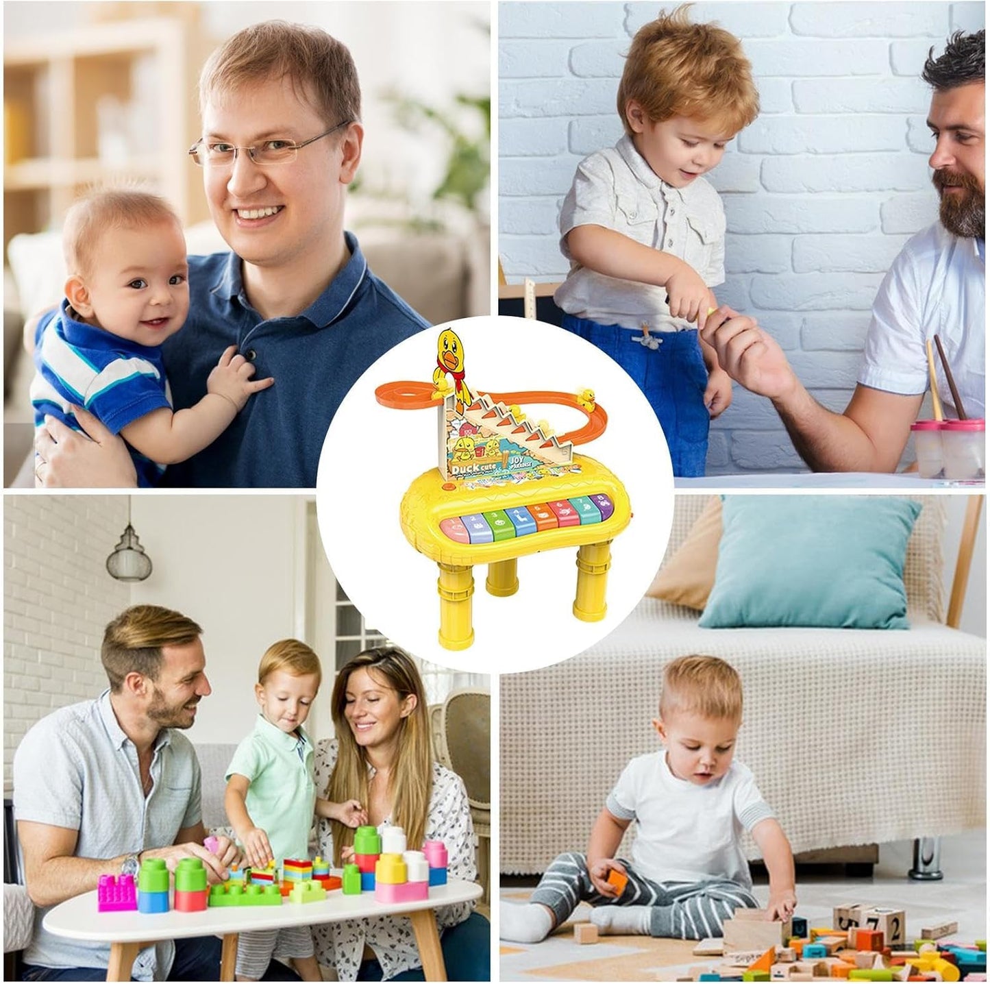 2-in-1 Multifunction Piano Set & Duck Racing Track