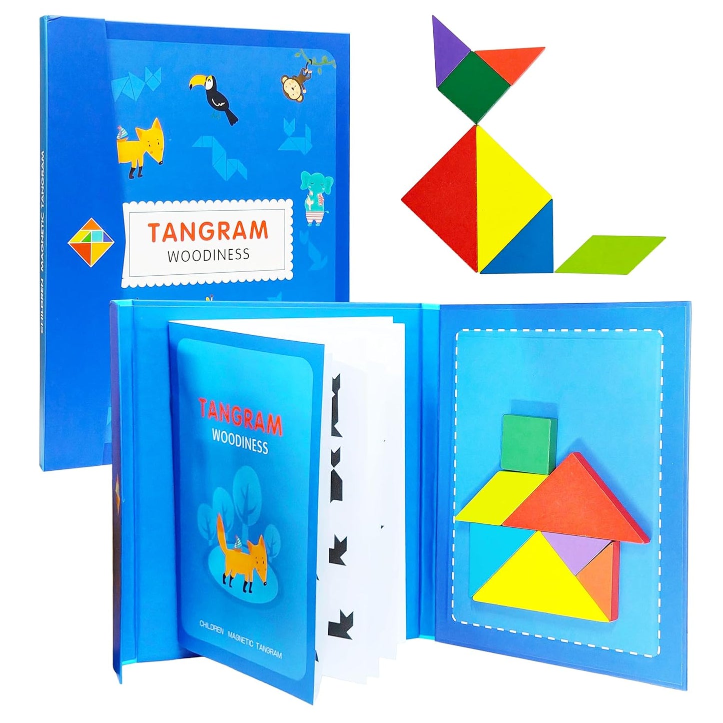 Wooden Magnetic Tangram Book