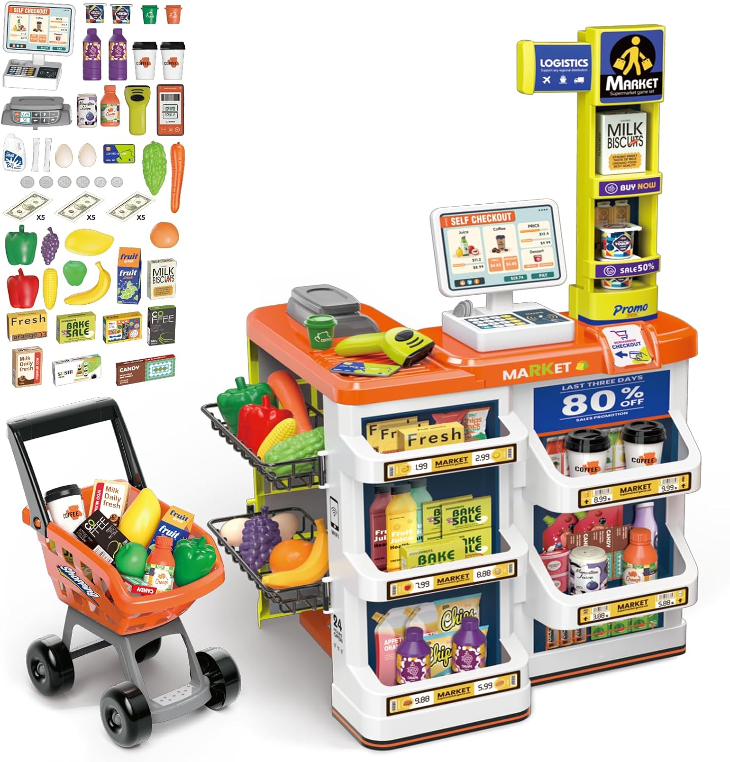 Supermarket & Cash Register Playset