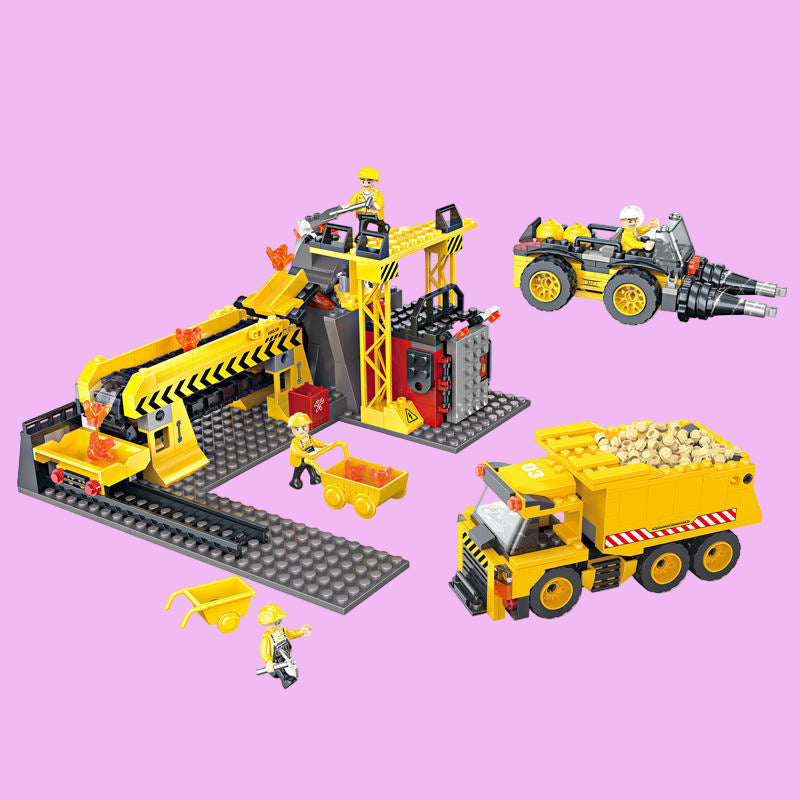 COGO 3D 604 PCS Engineering Truck Construction Building Blocks