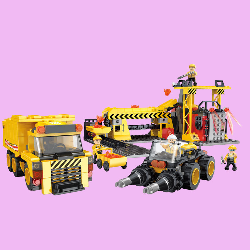 COGO 3D 604 PCS Engineering Truck Construction Building Blocks