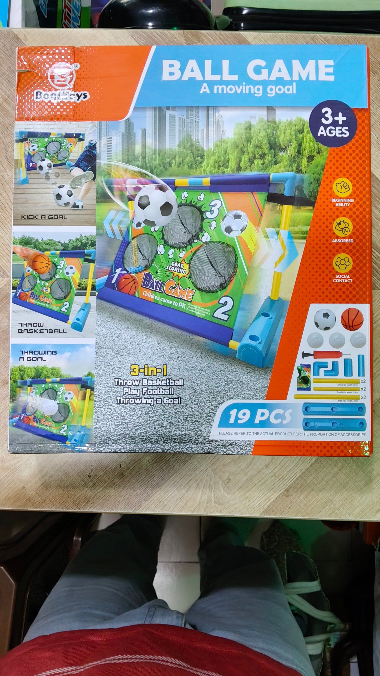 3-in-1 Ball Game Set – Moving Goal Fun for Kids