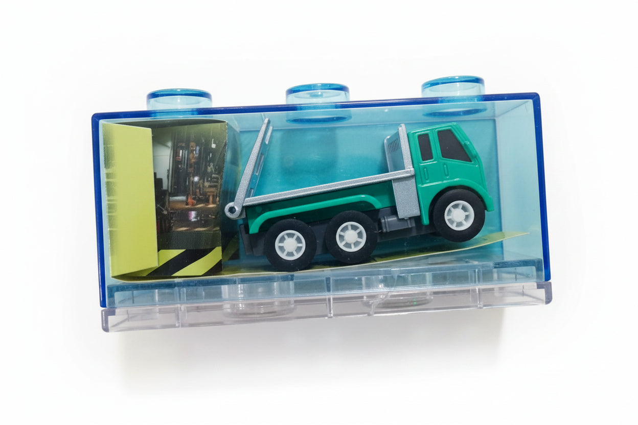 Mini Pull Back Truck in Acrylic Box