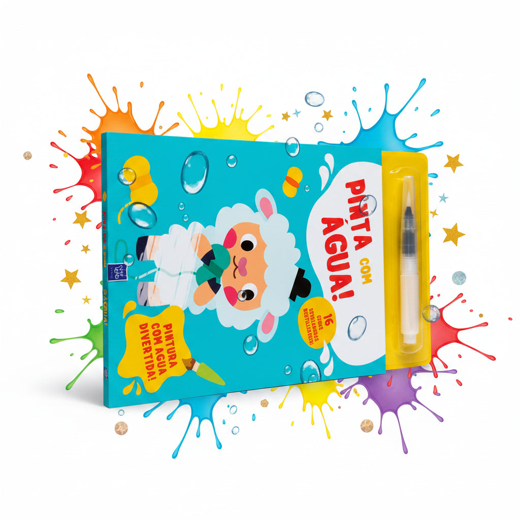 Paint with Water Activity Book – Reusable Magic Water Painting Set for Kids