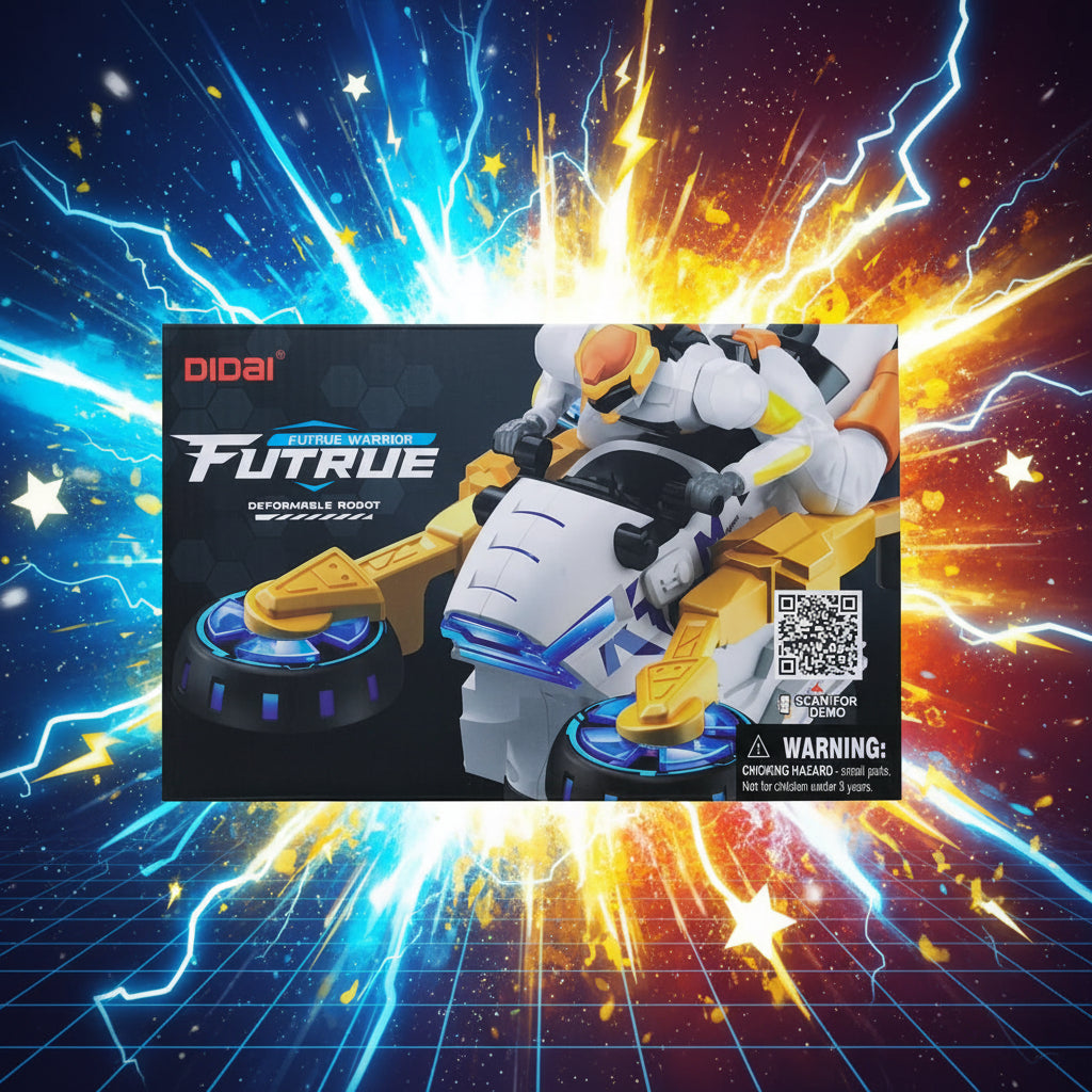 Future Warrior Deformable Robot Motorcycle – Transforming Action Toy with 360° Rotation