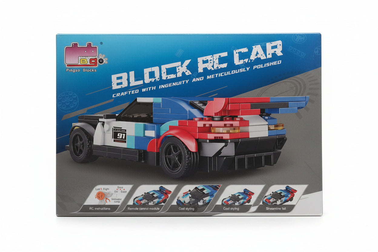 2.4GHz RC Building Block Sports Car – DIY Remote Control Racing Car Construction Set (1:20 Scale)