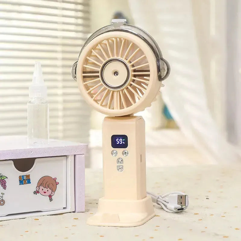 Portable Spray Fan with LED Light