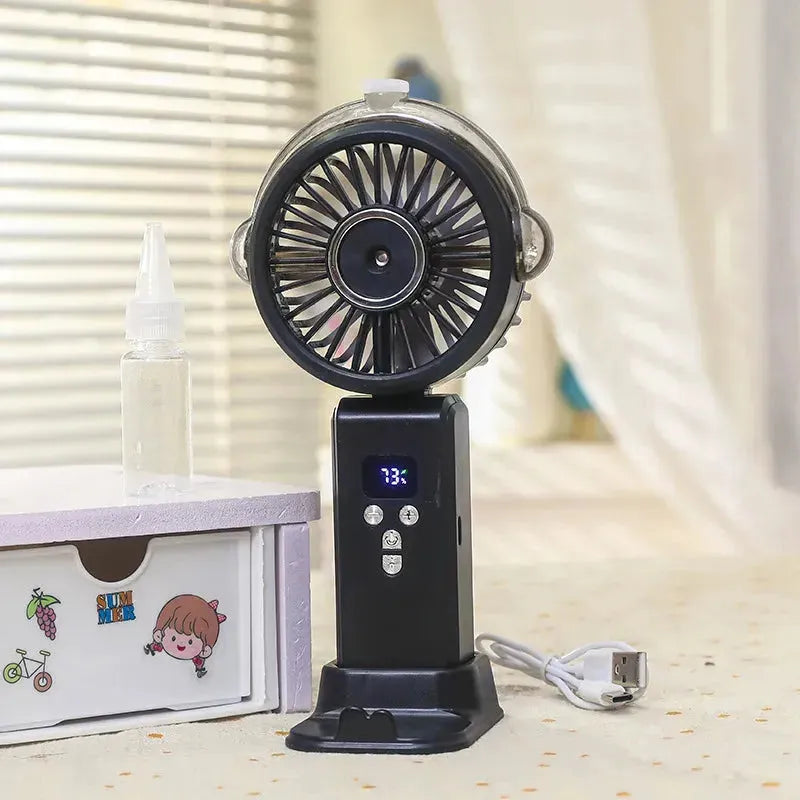 Portable Spray Fan with LED Light