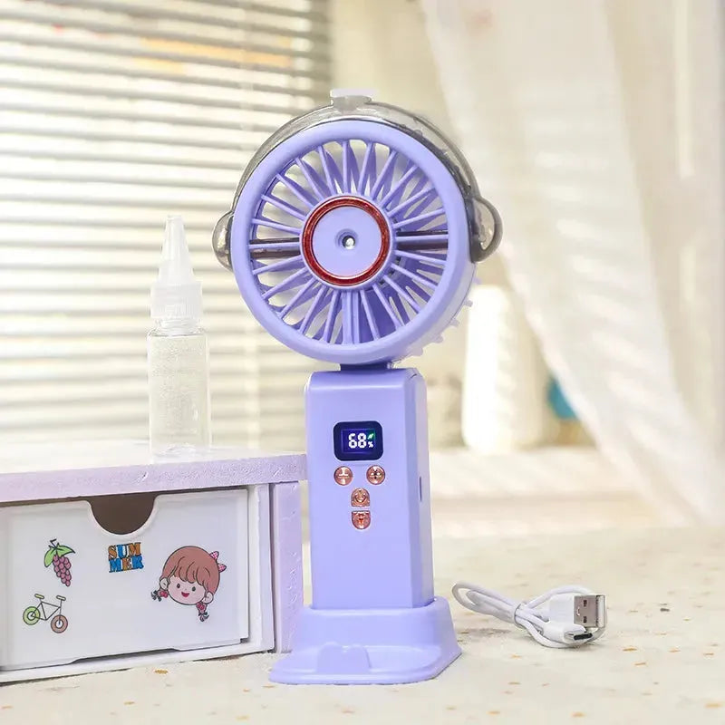 Portable Spray Fan with LED Light