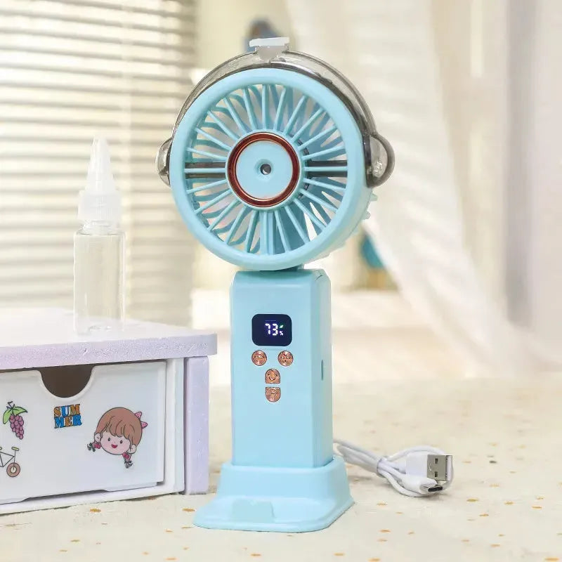 Portable Spray Fan with LED Light