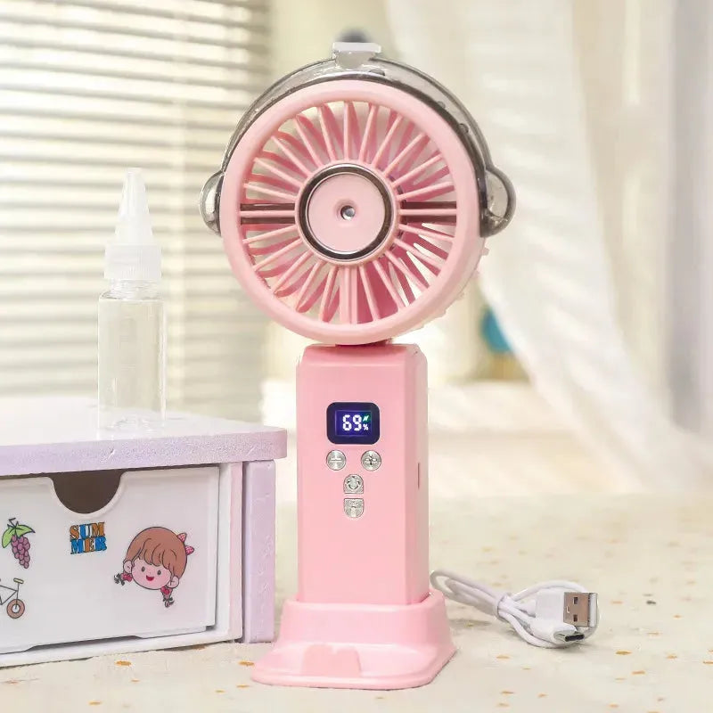 Portable Spray Fan with LED Light