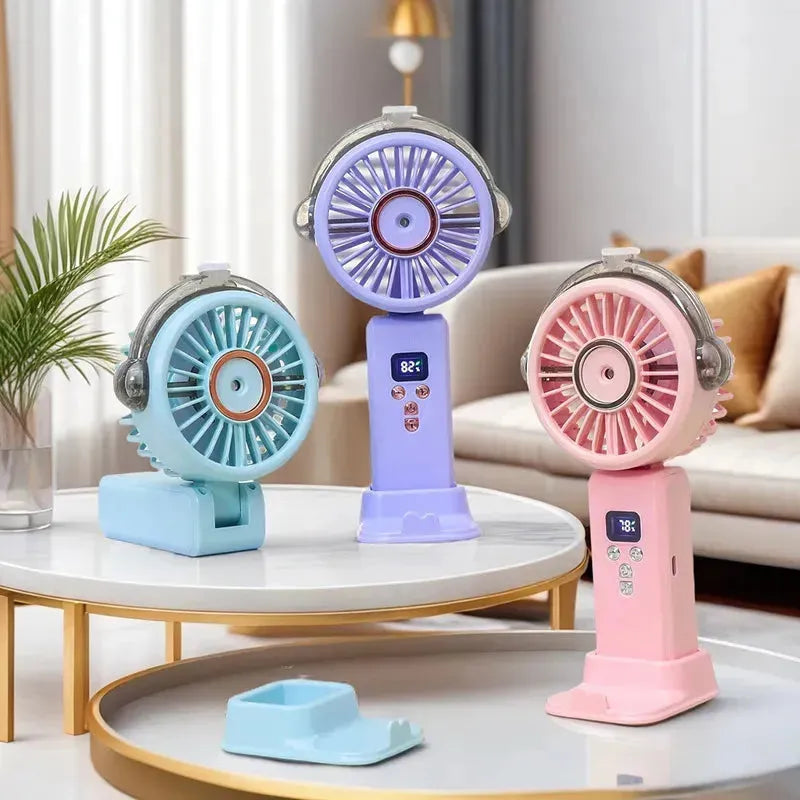 Portable Spray Fan with LED Light