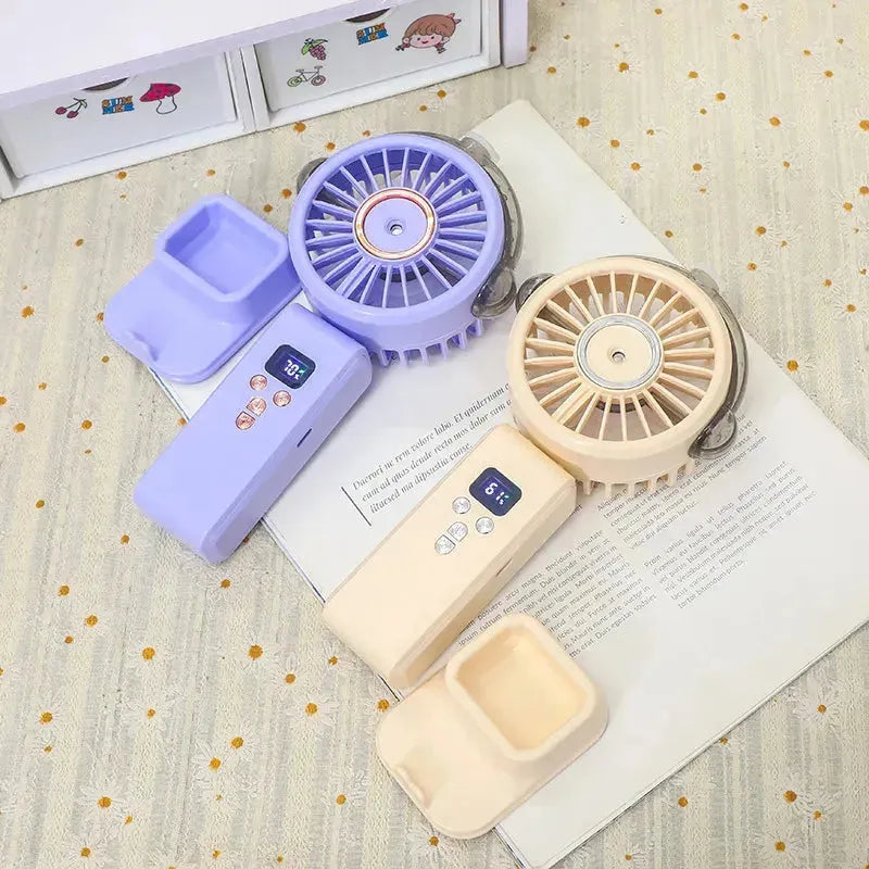 Portable Spray Fan with LED Light