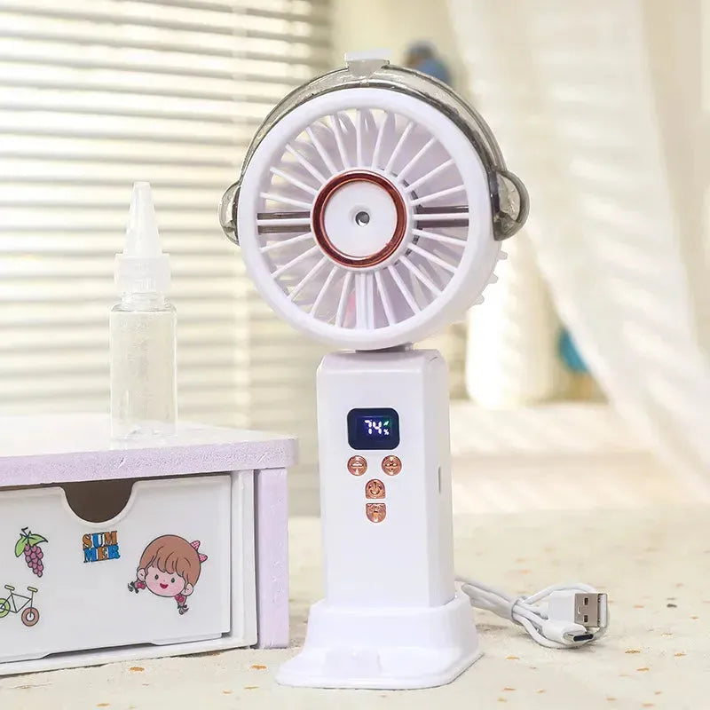 Portable Spray Fan with LED Light