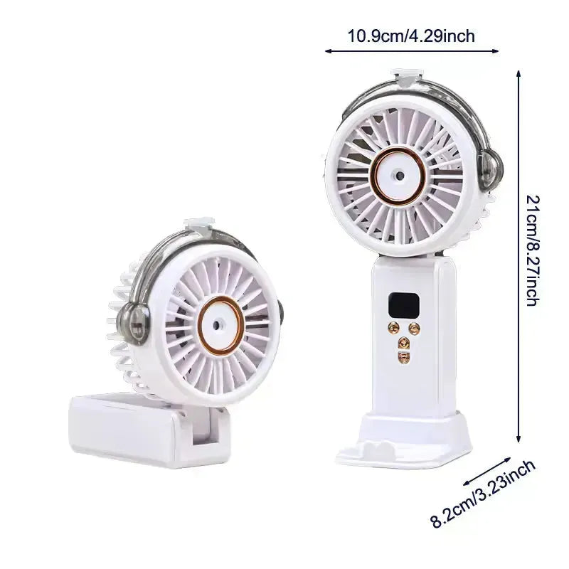 Portable Spray Fan with LED Light