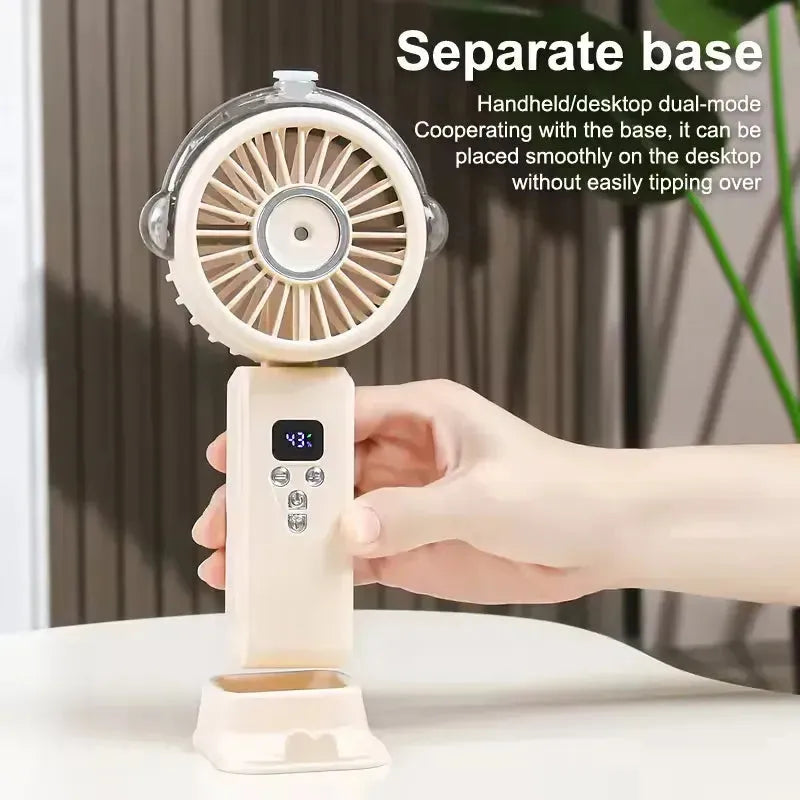 Portable Spray Fan with LED Light