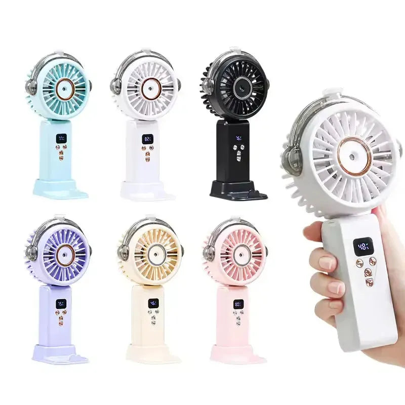 Portable Spray Fan with LED Light