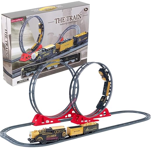 The Train Restoring Ancient Way, Fun Racing Electric Train Track Set