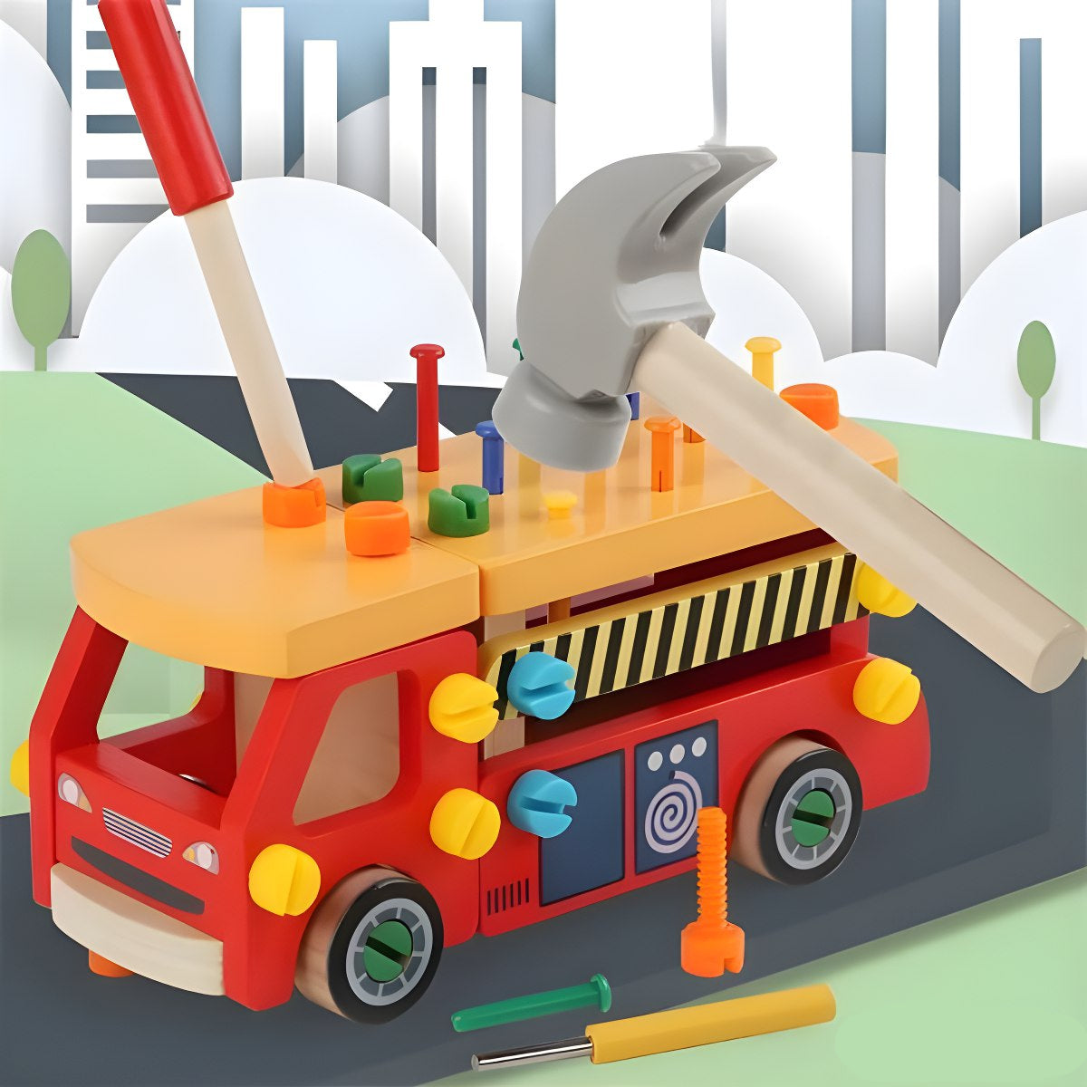 Wooden Multifunctional Assembly Truck