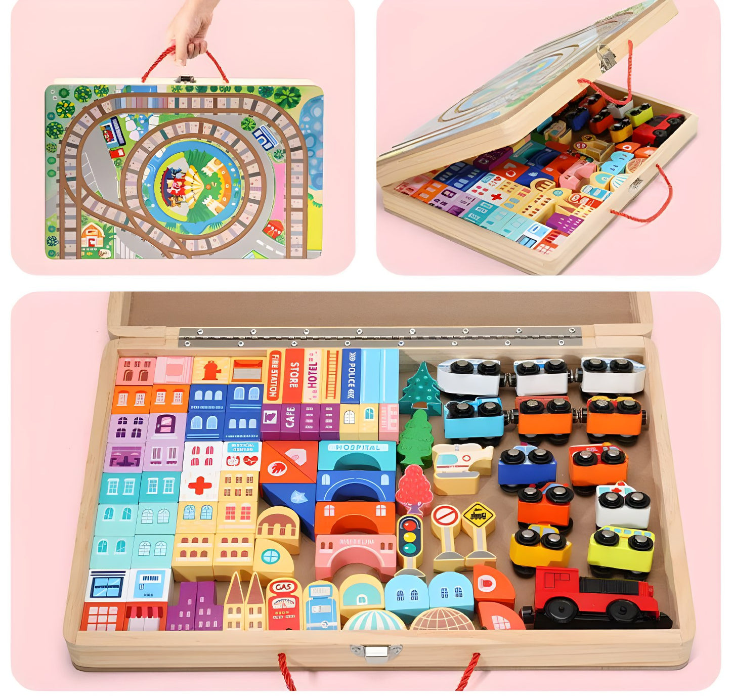 Wooden Track City Box