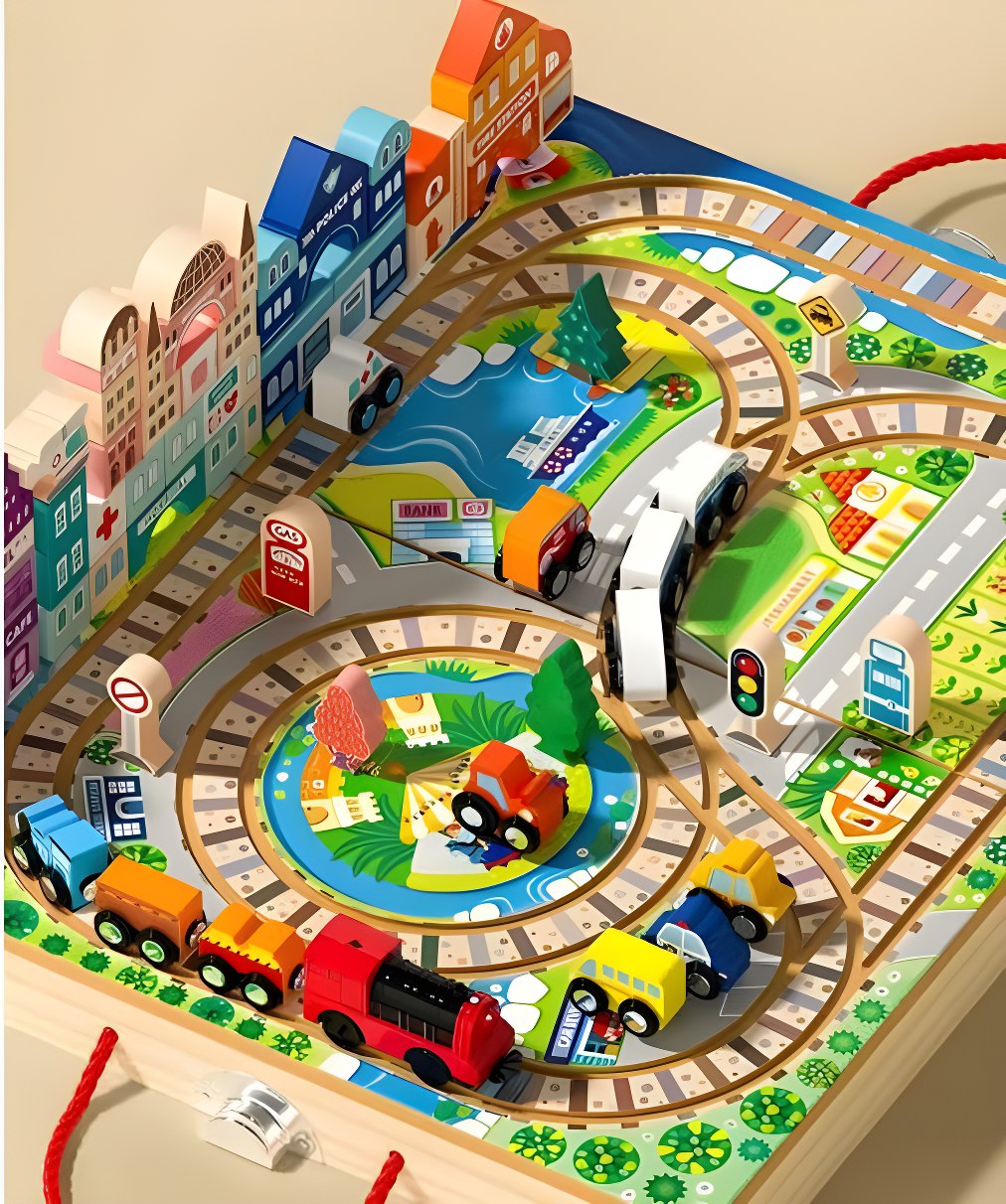 Wooden Track City Box