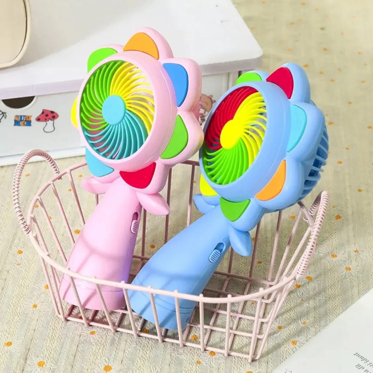 Flower Rechargeable Fan with Light