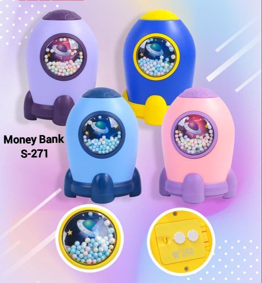 Rocket Piggy bank With Number Lock