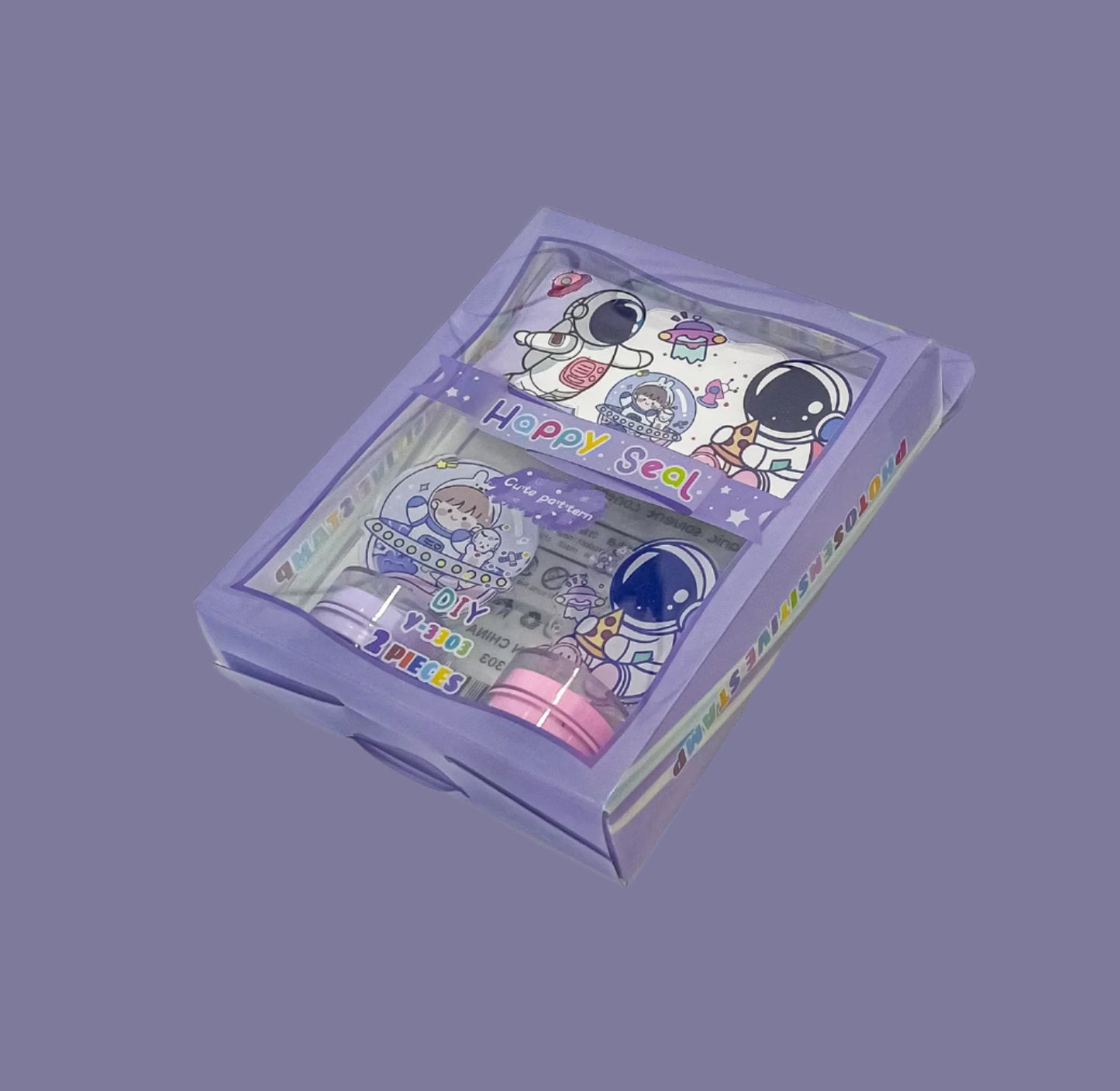 DIY Astronaut Happy Seal Stamp Set