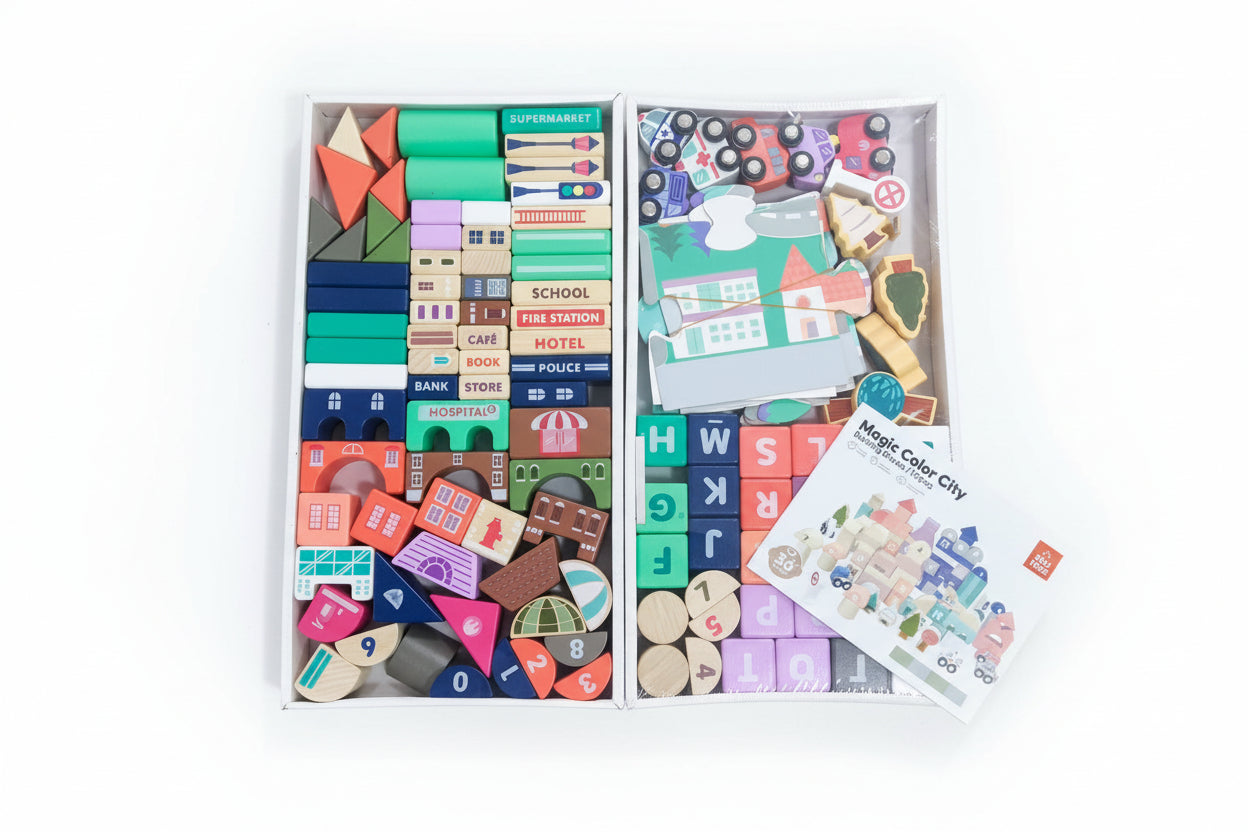 Wooden Magic Color City Blocks