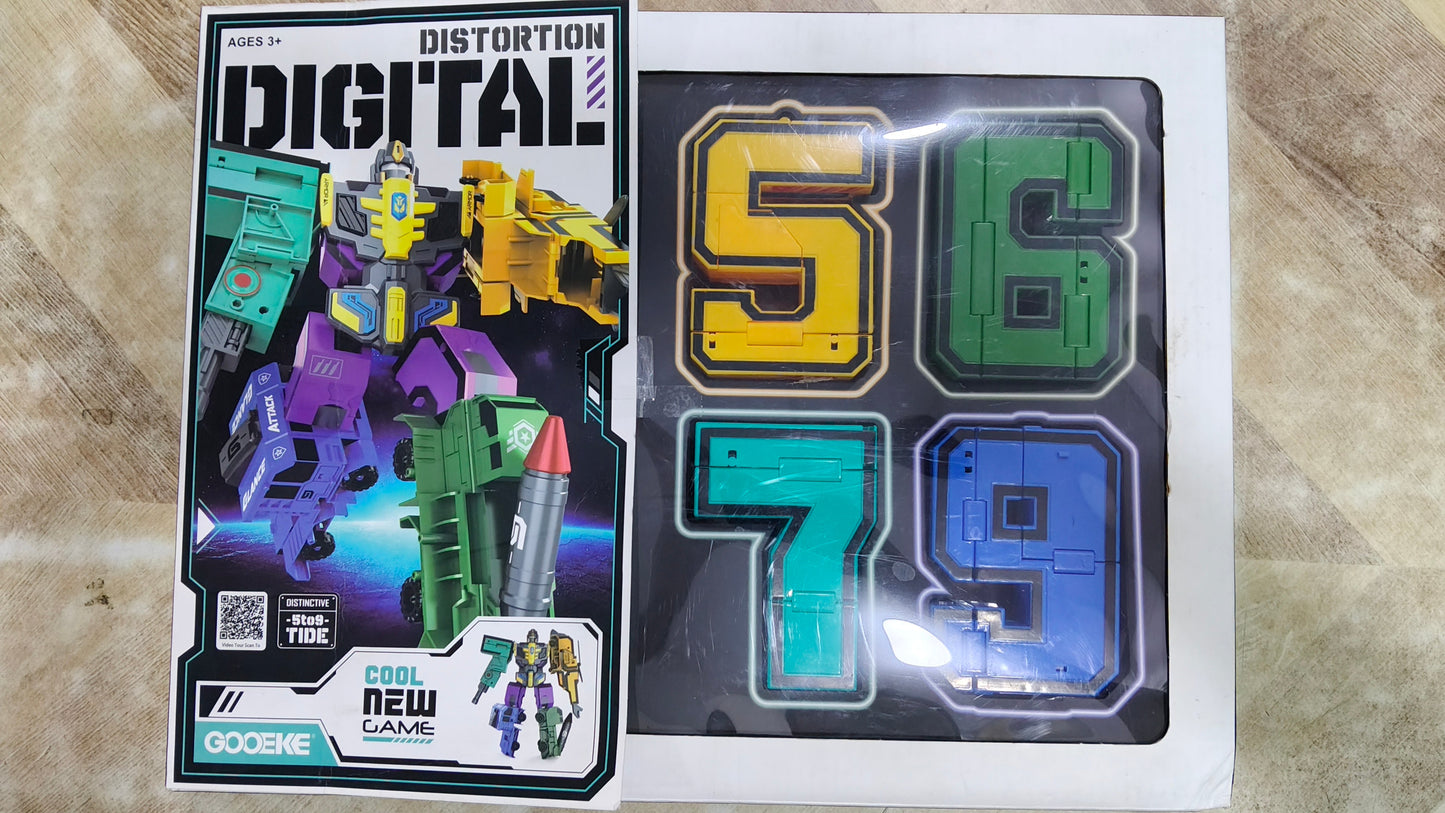 Transforming Robot Toy Action Figure with Movable Parts Distortion Digital Coo New Game Ages 3+