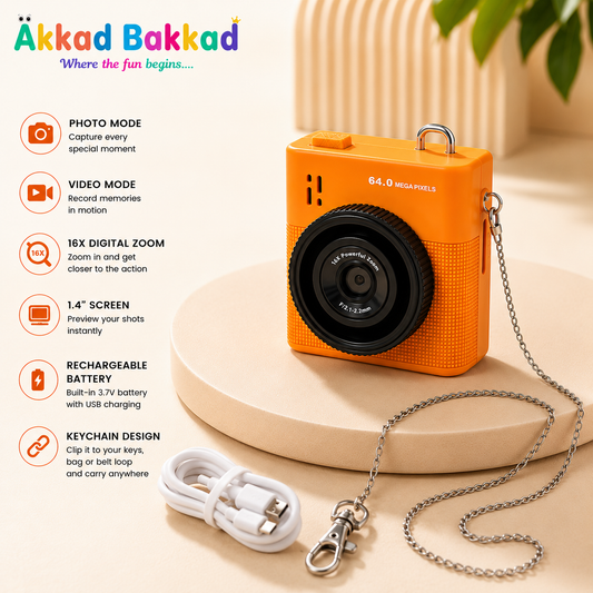 Mini Keychain Camera – S5/S6 Series | Photo, Video &amp; 16X Digital Zoom