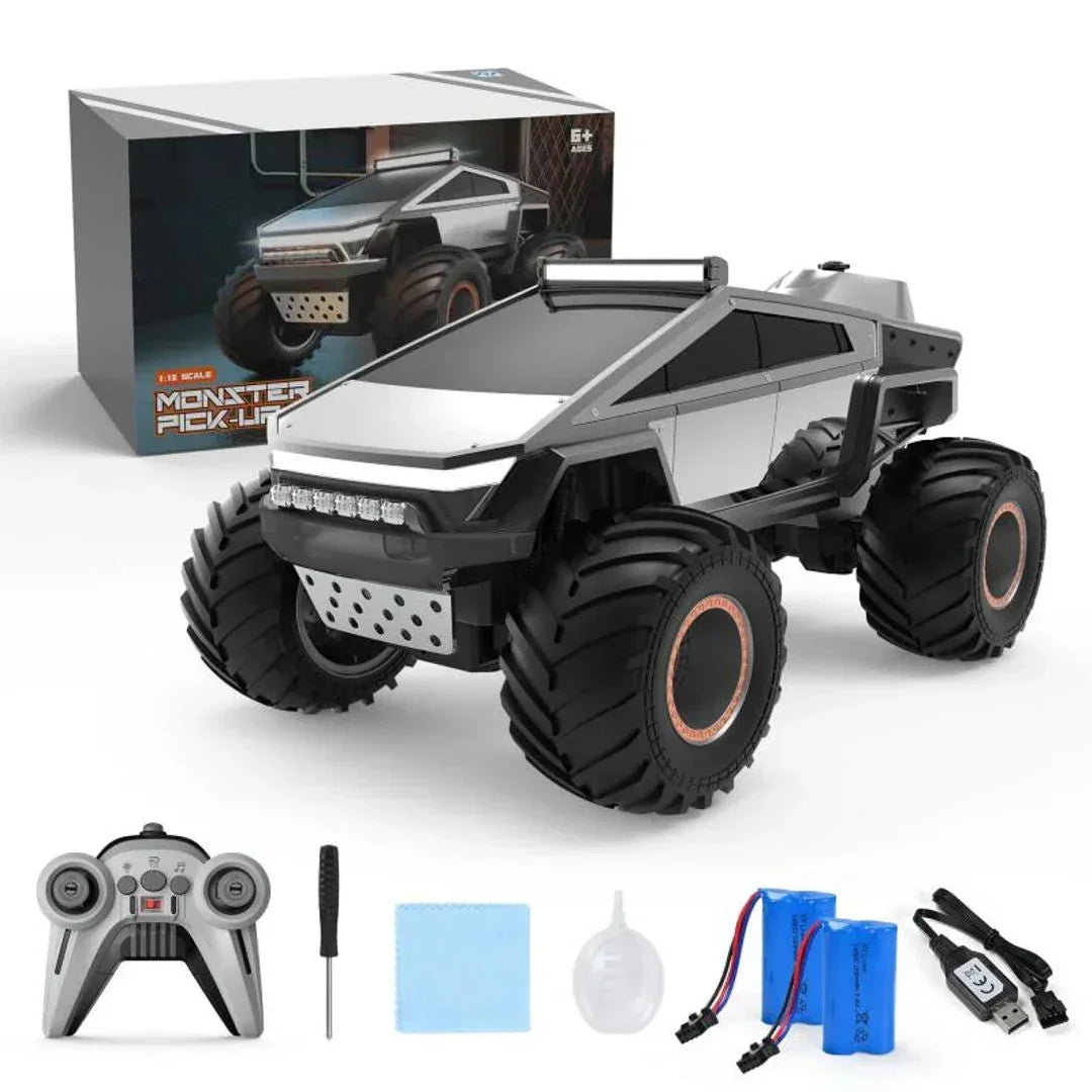 JRC 1:14 Q202 Alloy Cyber Truck RC Pickup – LED Off-Road Monster RC Car