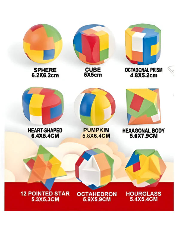9pc puzzle cube box