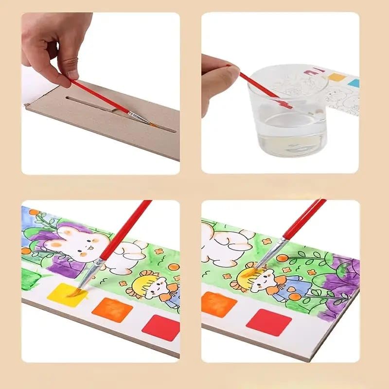 Dry water Coloring paint Book