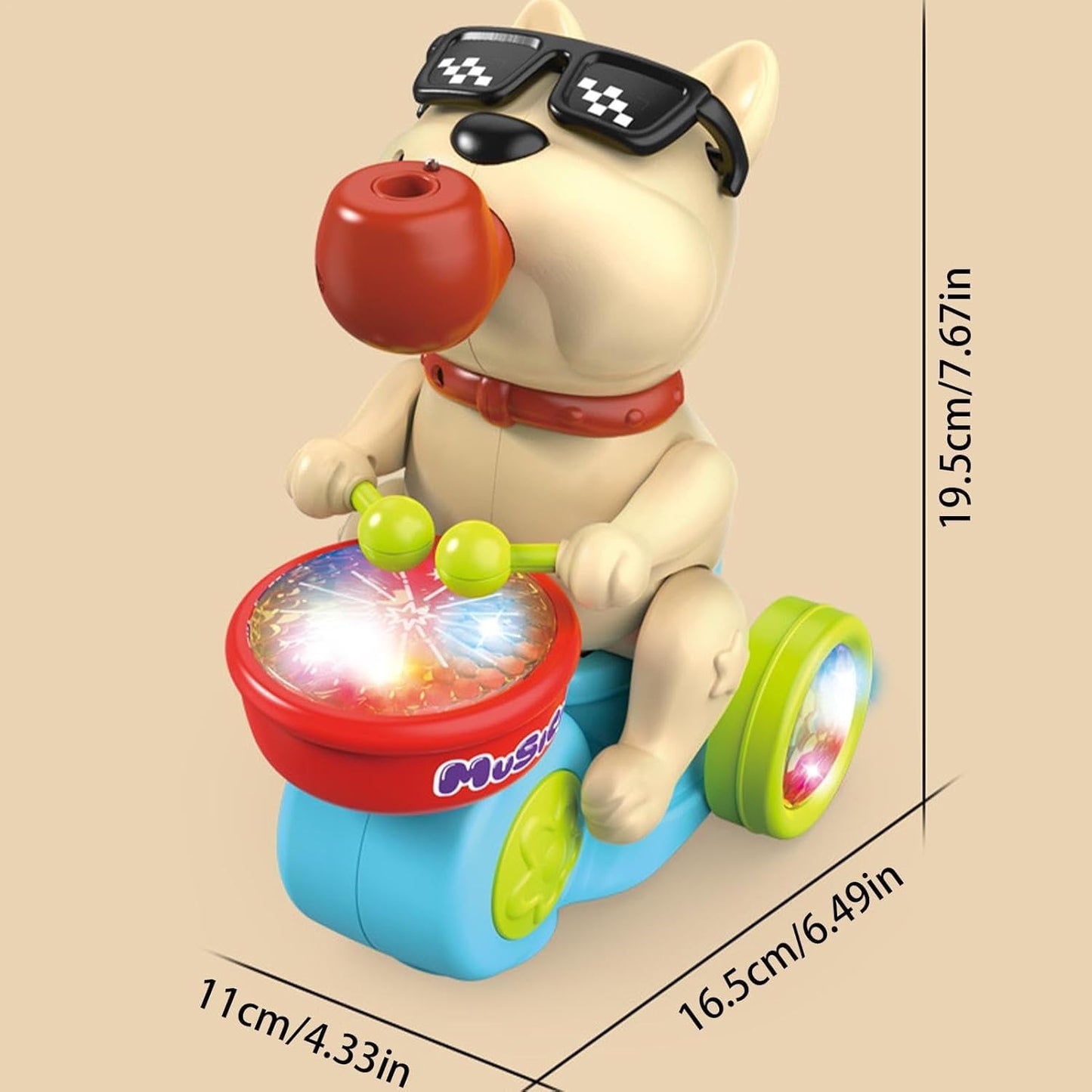 Cute Puppy Musician with Smoke Function